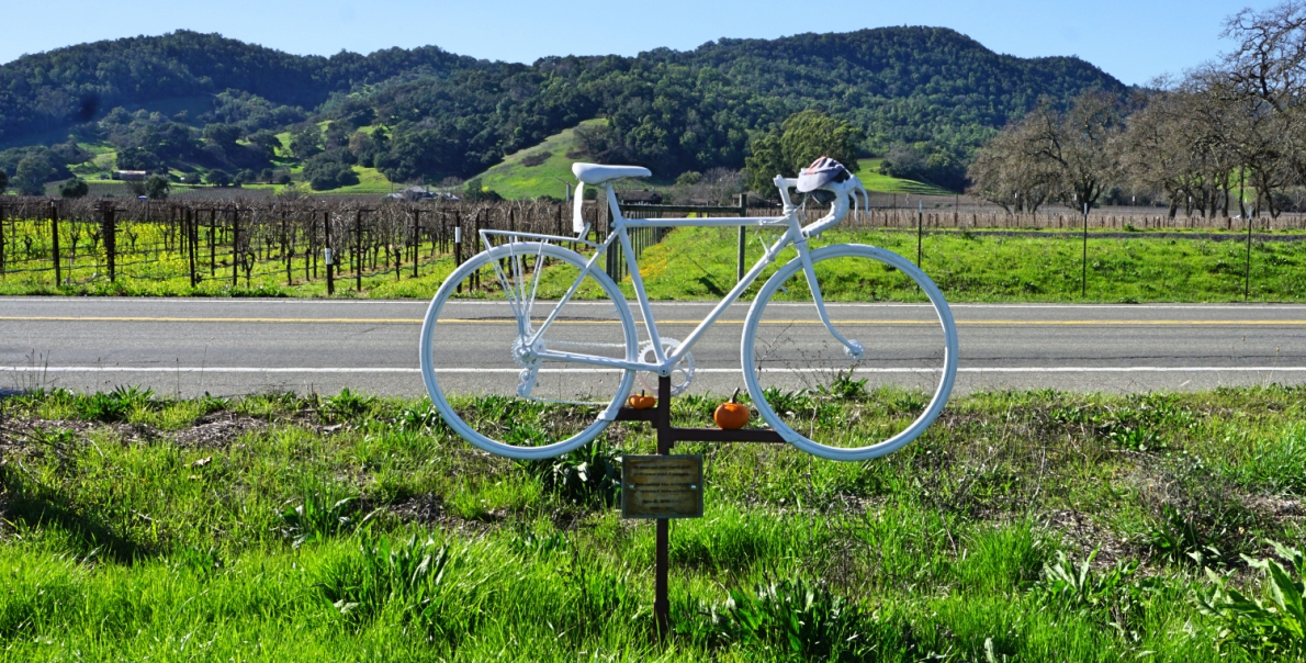 bicicleta no Vale de Napa